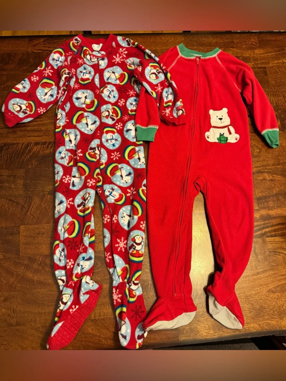 🎄 Christmas Fleece Sleeper Pajama Bundle 3T